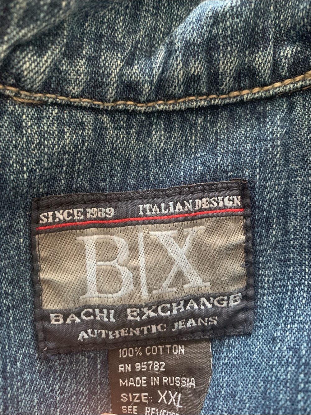Vintage BAX Bachi Exchange Men’s Denim Jacket - Blue